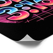 John 3_16 80er Retro Christlicher Glaube Design Poster (Ecke)