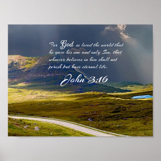 John 3:16 #9 NIV - Scripture Christlich Wall Art Poster (Vorne)
