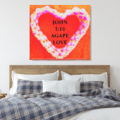 JOHN 3:16 AGAPE-LIEBE LEINWANDDRUCK (Insitu (Schlafzimmer))