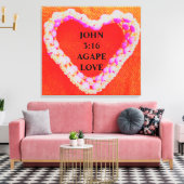 JOHN 3:16 AGAPE-LIEBE LEINWANDDRUCK (Insitu (Wohnzimmer))