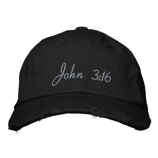 John 3:16 Anpassbare bestickte Baseballkappe (Vorderseite)