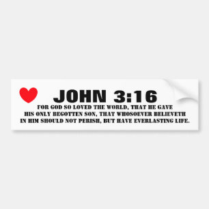 JOHN 3 16 AUTOAUFKLEBER