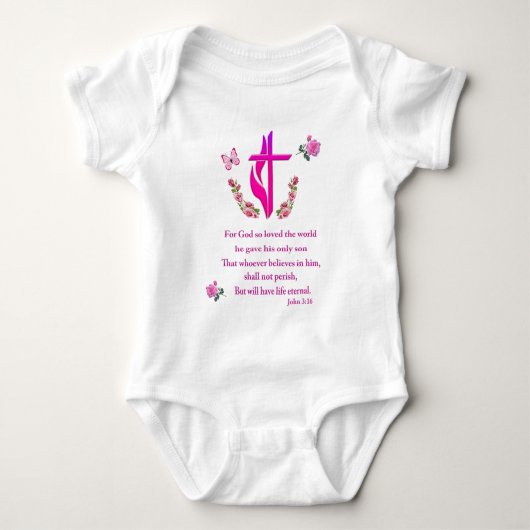 John 3:16 baby strampler (Vorderseite)