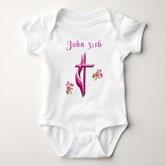 John 3:16 baby strampler (Vorderseite)