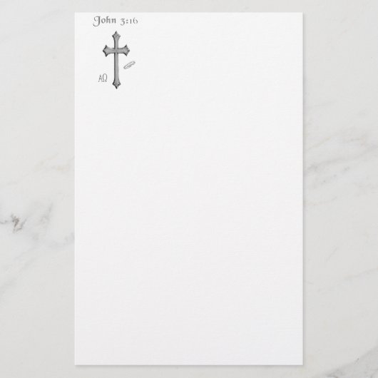 John 3:16 Bekleidung Briefpapier (Vorderseite)