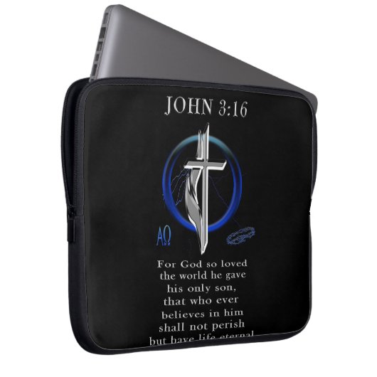 John 3:16 Bekleidung Laptopschutzhülle (Vorne Rechts)