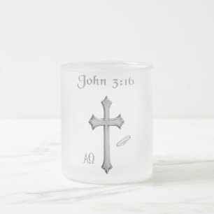 John 3:16 Bekleidung Mattglastasse