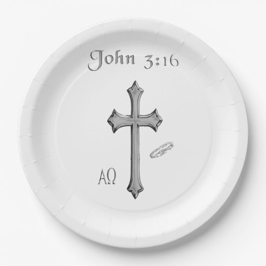 John 3:16 Bekleidung Pappteller (Vorderseite)