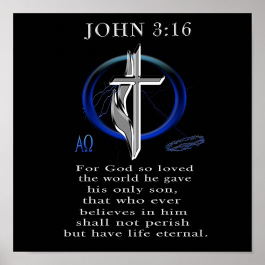 John 3:16 Bekleidung Poster (Vorne)