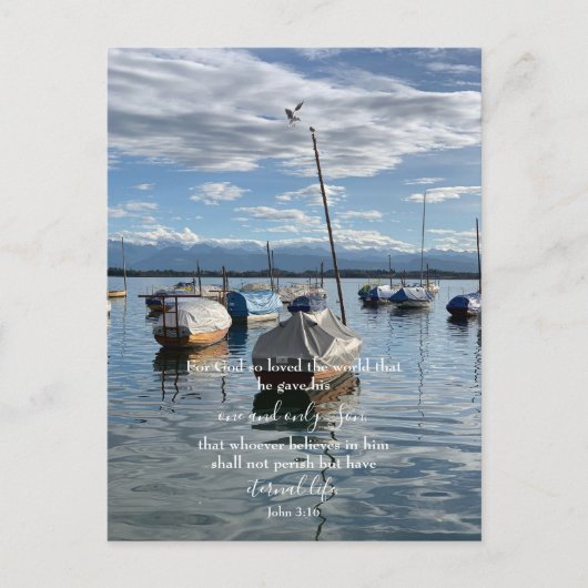 John 3:16 Benutzerdefinierter Text | Original Foto Postkarte (Vorderseite)