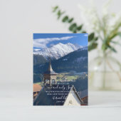 John 3:16 Benutzerdefinierter Text | Schweizer Alp Postkarte (Stehend Vorderseite)