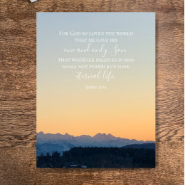 John 3:16 Benutzerdefinierter Text | Schweizer Alp Postkarte