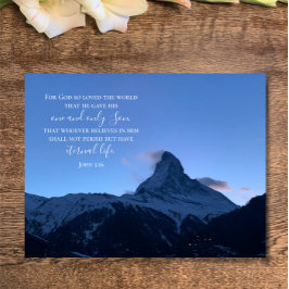 John 3:16 Benutzerdefinierter Text | Schweizer Alp Postkarte