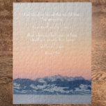 John 3:16 Benutzerdefinierter Text | Schweizer Alp Puzzle<br><div class="desc">Konzentrieren Sie sich auf die wunderbaren Neuigkeiten von Gottes Liebe mit diesem Jigsaw-Puzzle aus dem Christlichen Bibelvers von John 3:16. John 3:16 schrieb in der modernen weißen Typografie: "Für Gott so geliebt die Welt, dass er seinem einen und einzigen Sohn gegeben hat, dass derjenige, der an ihn glaubt, nicht zugrunde...</div>