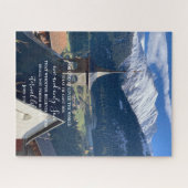 John 3:16 Benutzerdefinierter Text | Schweizer Alp Puzzle (Horizontal)