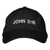 JOHN 3:16 BESTICKTE BASEBALLKAPPE (Vorderseite)