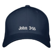 John-3:16 Bestickte Baseballkappe (Vorderseite)