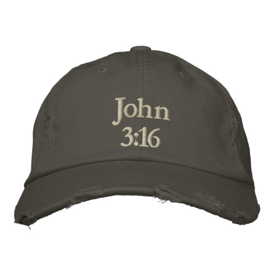 John 3:16 bestickte kappe (Vorderseite)