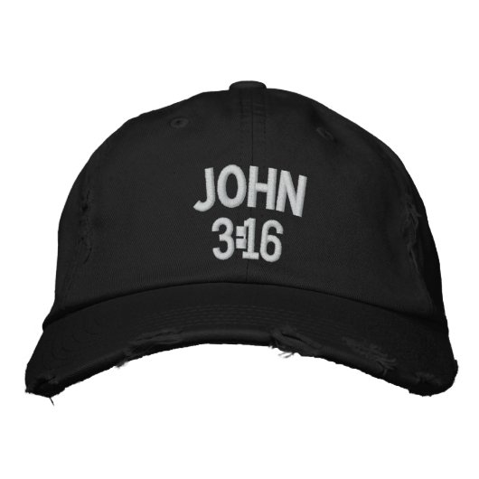 John 3:16 bestickte kappe (Vorderseite)