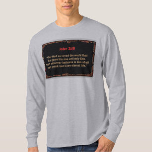 John 3:16 Bibel Herren Langarmshirt T-Shirt
