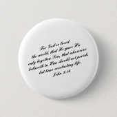 John-3:16 Bibel-Vers (KJV) Button (Vorderseite)