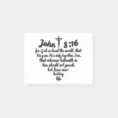 John-3:16 Bibel-volles Vers-Herz Post-it Klebezettel (Vorderseite)
