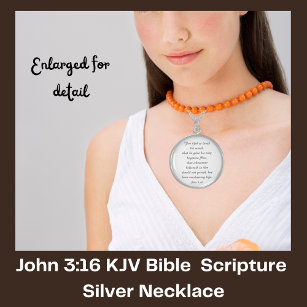 John 3:16 Bibelangebot Sterling Silberkette