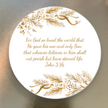 John 3:16 Bibelschrift Elegant Golden Christmas