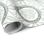 John 3:16 Bibelschrift Moderne grüne Weihnachten Geschenkpapier (Rolleneckpunkt)