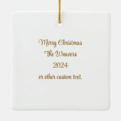 John 3:16 Bibelschrift Personalisierte Weihnachten Keramikornament (Rückseite)