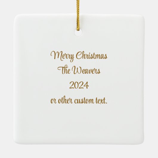 John 3:16 Bibelschrift Personalisierte Weihnachten Keramikornament (Rückseite)