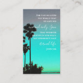 John 3:16 Bibelvers Florida Palmen Originalfoto Visitenkarte (Vorderseite)