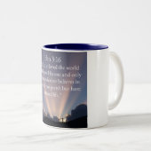 John 3:16 Bibelvers Kaffeetasse (VorderseiteRechts)