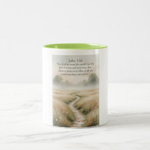 John 3:16 Bibelvers-Kaffeetasse Zweifarbige Tasse