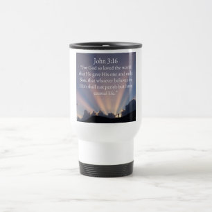 John 3,16 Bibelvers Reisetasse Kaffee Reisebecher