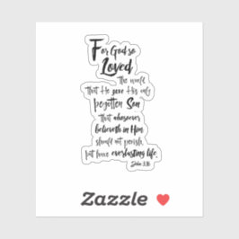 John 3.16 Bibelverse Aufkleber