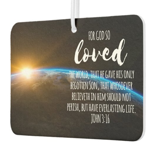 John 3:16 Bibelverse Christlich Autolufterfrischer (Links)