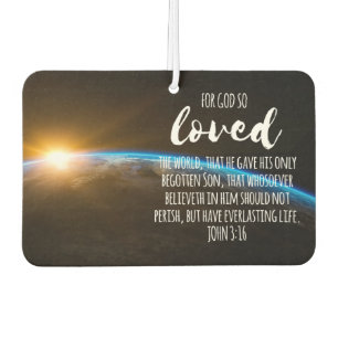 John 3:16 Bibelverse Christlich Autolufterfrischer