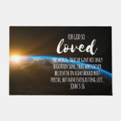 John 3:16 Bibelverse Christlich Fußmatte (Vorderseite)
