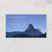 John 3:16 Bibelverse | Matterhorn Foto Pastor Visitenkarte (Vorderseite)