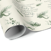 John 3:16 Bible Custom Modern Sage Christmas Geschenkpapier (Rolleneckpunkt)