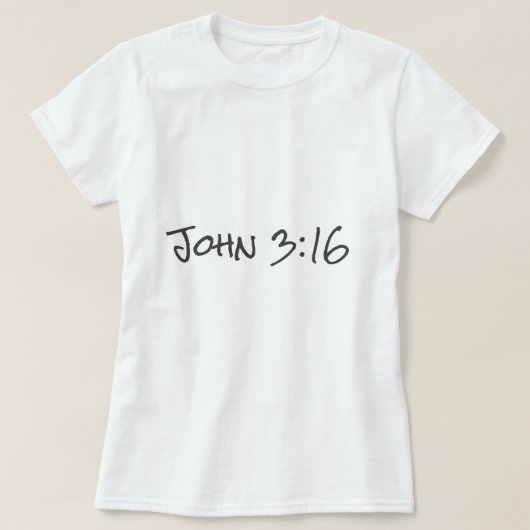 John 3:16 Bible Verse Christlich Faith Text Design T-Shirt (Design vorne)