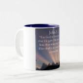 John 3:16 Bible Verse Coffee Mug Zweifarbige Tasse (Vorderseite Links)