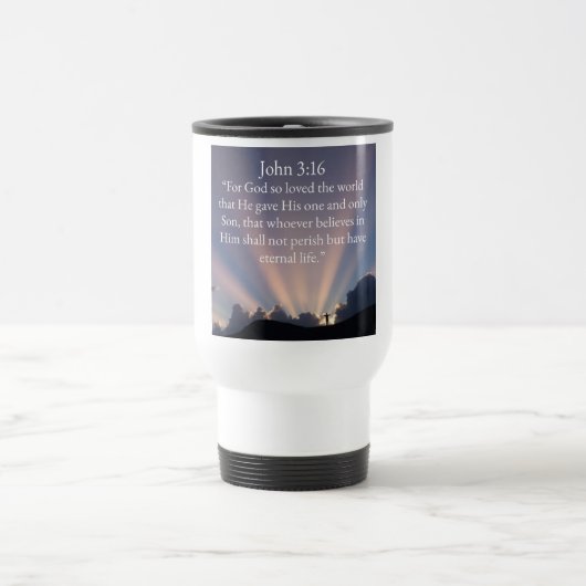 John 3:16 Bible Verse Coffee Travel Mug Reisebecher (Mittel)