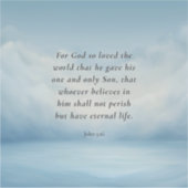 John 3:16 Bible Verse Image Aufkleber (Vorderseite)