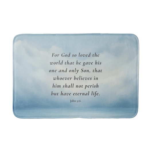 John 3:16 Bible Verse Image Badematte (Vorderseite)