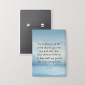 John 3:16 Bible Verse Image Button (Vorderseite/Rückseite)