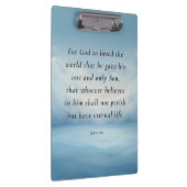 John 3:16 Bible Verse Image Klemmbrett (Rechts)
