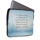John 3:16 Bible Verse Image Laptopschutzhülle (Vorne Rechts)