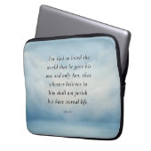 John 3:16 Bible Verse Image Laptopschutzhülle (Vorderseite Links)